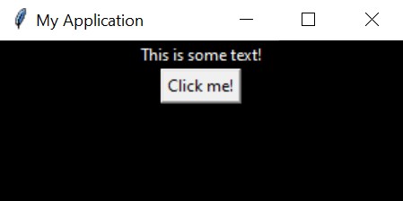Styled tkx window with button